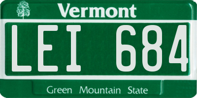 VT license plate LEI684
