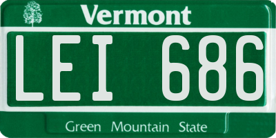 VT license plate LEI686
