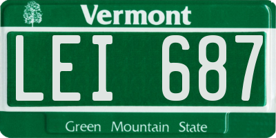 VT license plate LEI687