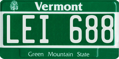 VT license plate LEI688