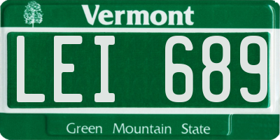 VT license plate LEI689