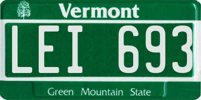 VT license plate LEI693
