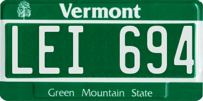 VT license plate LEI694