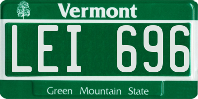 VT license plate LEI696