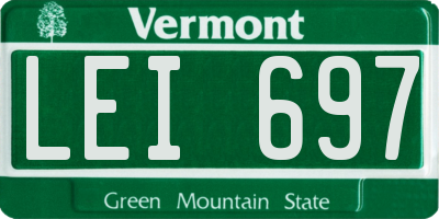 VT license plate LEI697