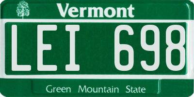 VT license plate LEI698