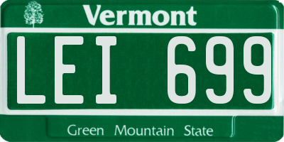 VT license plate LEI699