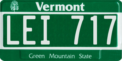VT license plate LEI717