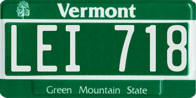 VT license plate LEI718