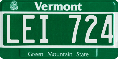 VT license plate LEI724