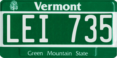 VT license plate LEI735