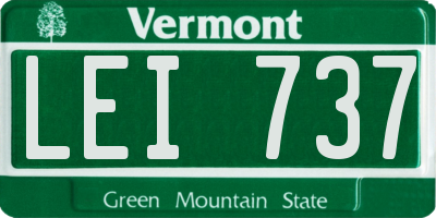 VT license plate LEI737