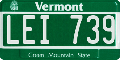 VT license plate LEI739