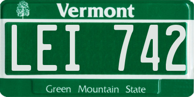 VT license plate LEI742