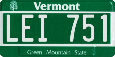 VT license plate LEI751