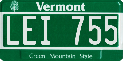 VT license plate LEI755