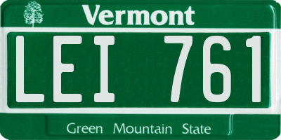 VT license plate LEI761