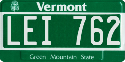 VT license plate LEI762