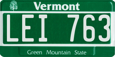 VT license plate LEI763