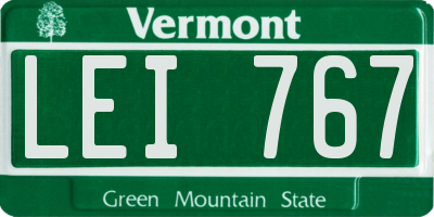 VT license plate LEI767