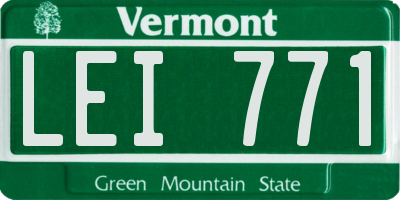 VT license plate LEI771