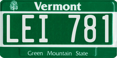 VT license plate LEI781
