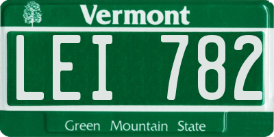 VT license plate LEI782