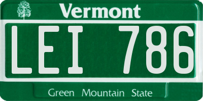 VT license plate LEI786
