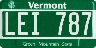 VT license plate LEI787