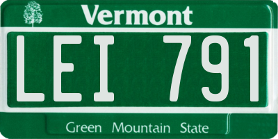 VT license plate LEI791
