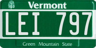 VT license plate LEI797