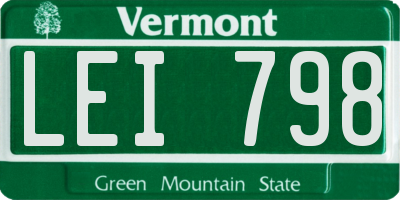 VT license plate LEI798