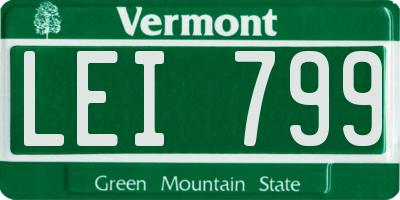 VT license plate LEI799
