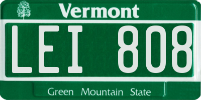 VT license plate LEI808