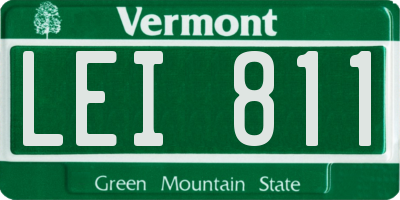 VT license plate LEI811