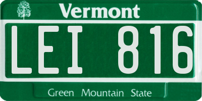 VT license plate LEI816