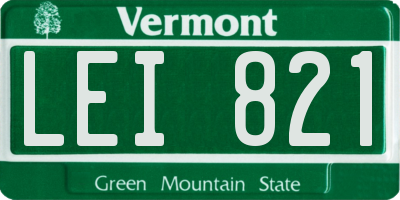 VT license plate LEI821