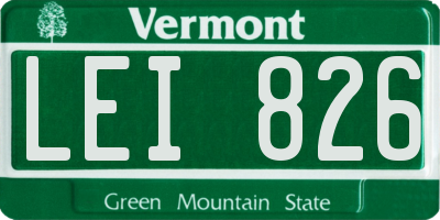 VT license plate LEI826