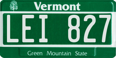 VT license plate LEI827