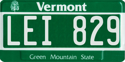 VT license plate LEI829