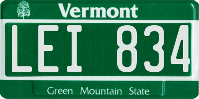 VT license plate LEI834