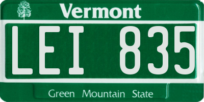 VT license plate LEI835