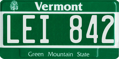 VT license plate LEI842
