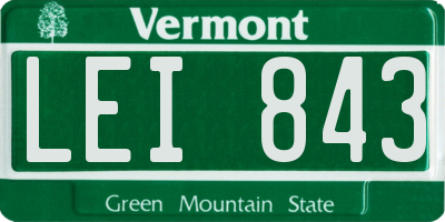 VT license plate LEI843