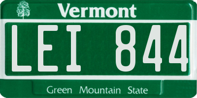 VT license plate LEI844