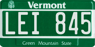 VT license plate LEI845