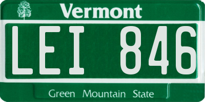 VT license plate LEI846