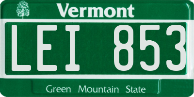 VT license plate LEI853