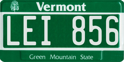 VT license plate LEI856