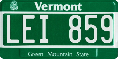 VT license plate LEI859